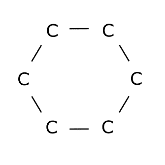 Estructura de Lewis del benceno paso 1